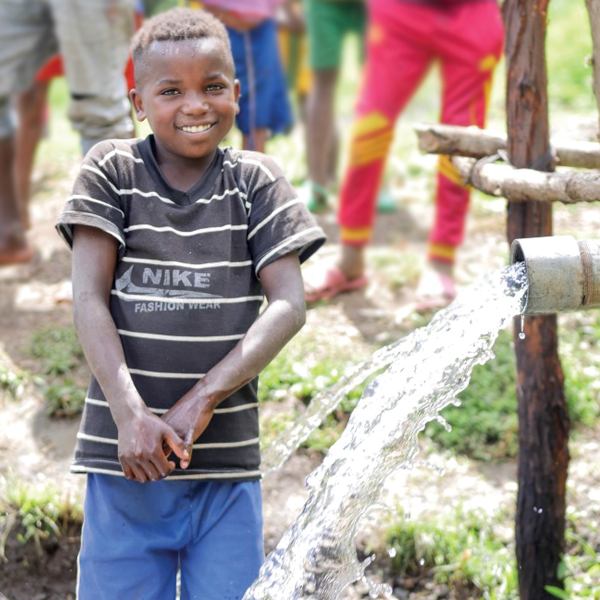 Get clean water and hope flowing again