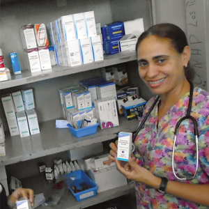 Stock the shelves of a community health clinic
